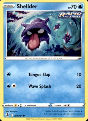 Pokemon Fusion Strike Shellder 050/264 COMMON NM