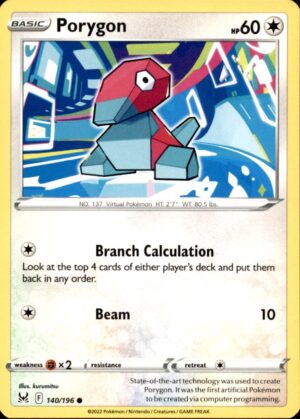 Pokemon Lost Origin Porygon 140/196 COMMON NM