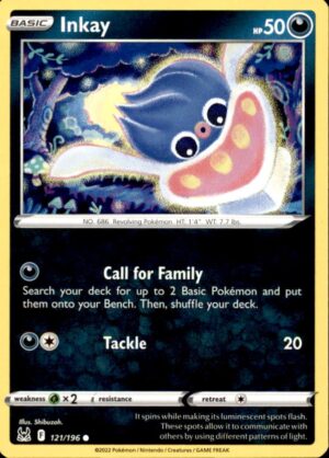 Pokemon Lost Origin Inkay 121/196 COMMON NM