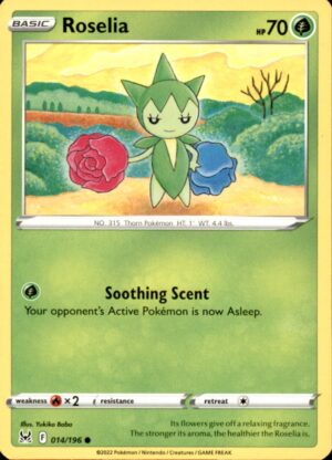 Pokemon Lost Origin Roselia 014/196 COMMON NM