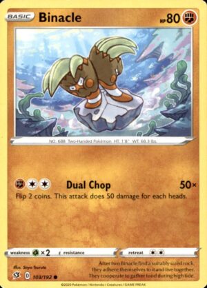 Pokemon Rebel Clash Binacle 103/192 COMMON HP