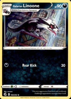 Pokemon Fusion Strike Galarian Linoone 160/264 UNCOMMON NM
