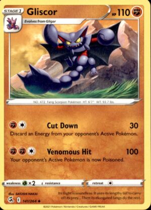 Pokemon Fusion Strike Gliscor 141/264 UNCOMMON NM