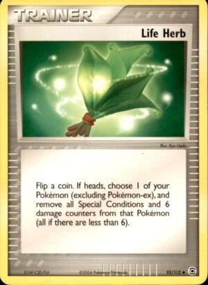 Pokemon FireRed & LeafGreen Life Herb 93/112 UNCOMMON LP/MP