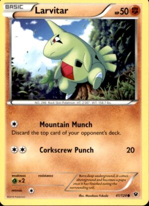 Pokemon Fates Collide Larvitar 41/124 COMMON LP