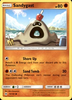Pokemon SM Base Set Sandygast 74/149 COMMON LP