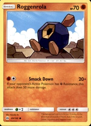 Pokemon SM Base Set Roggenrola 69/149 COMMON LP