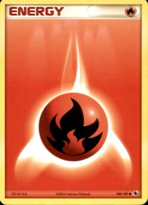 Pokemon Ruby & Sapphire Fire Energy 108/109 COMMON LP