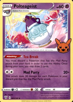 Pokemon Trick or Trade BOOster Polteageist 083/189 PROMO LP