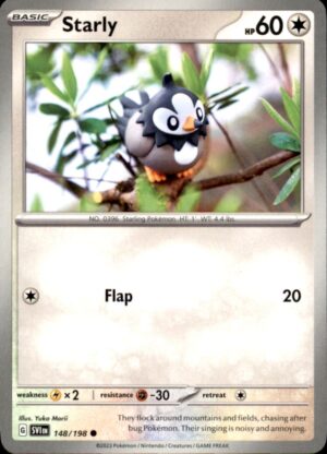 Pokemon Scarlet & Violet Starly 148/198 COMMON NM Yuka Morii