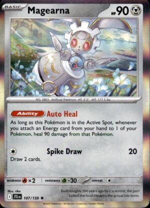 Pokemon Journey Together Magearna 107/159 RARE REVERSE HOLO NM