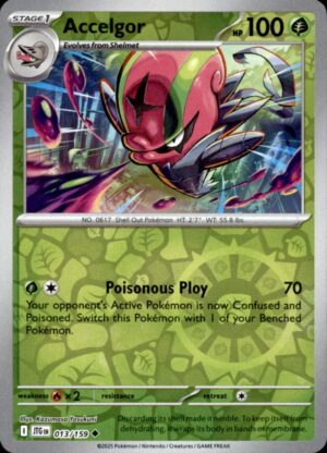 Pokemon Journey Together Accelgor 013/159 UNCOMMON REVERSE HOLO NM