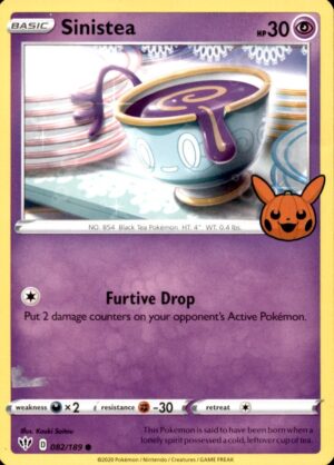 Pokemon Trick or Trade BOOster Sinistea 082/189 PROMO LP