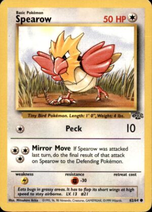 Pokemon Jungle Spearow 62/64 COMMON UNLIMITED MP