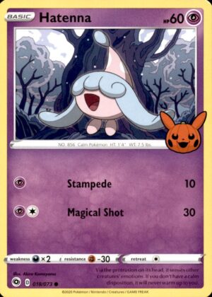 Pokemon Trick or Trade BOOster Hatenna 018/073 PROMO MP