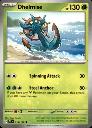 Pokemon Temporal Forces Dhelmise 019/162 UNCOMMON NM