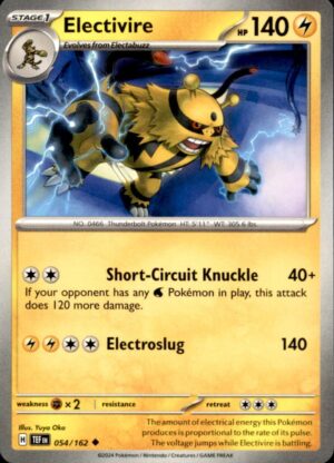 Pokemon Temporal Forces Electivire 054/162 UNCOMMON NM