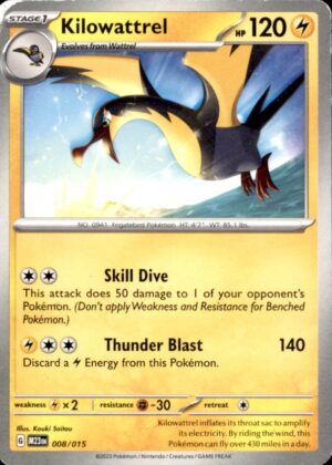Pokemon McDonald's Collection 2023 Kilowattrel 008/015 PROMO HP