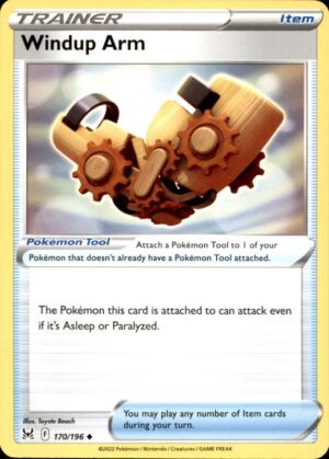 Pokemon Lost Origin Windup Arm 170/196 UNCOMMON NM