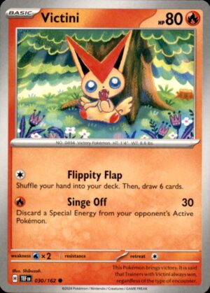 Pokemon Temporal Forces Victini 030/162 COMMON NM
