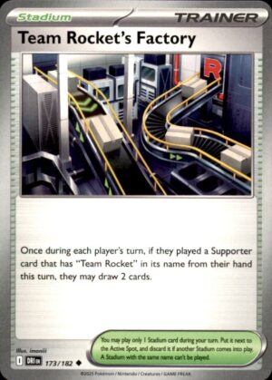 Pokemon Destined Rivals Team Rocket's Factory 173/182 UNCOMMON NM