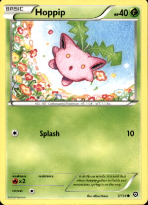 Pokemon Steam Siege Hoppip 3/114 COMMON LP
