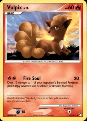 Pokemon Mysterious Treasures Vulpix 107/123 COMMON LP
