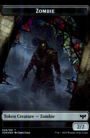 MTG Innistrad: Crimson Vow Zombie 008 / Zombie 005 Double-Sided Token FOIL LP