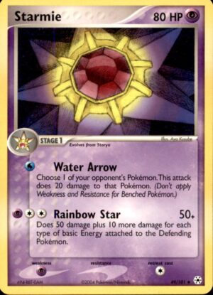 Pokemon Hidden Legends Starmie 49/101 UNCOMMON LP