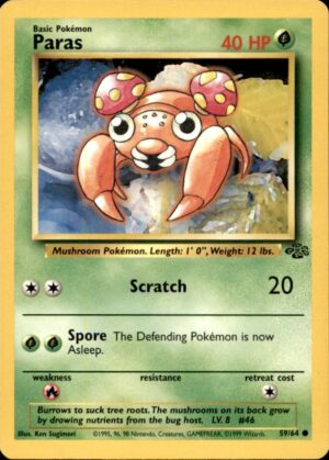 Pokemon Jungle Paras 59/64 COMMON UNLIMITED LP