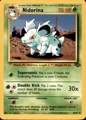 Pokemon Jungle Nidorina 40/64 UNCOMMON UNLIMITED LP