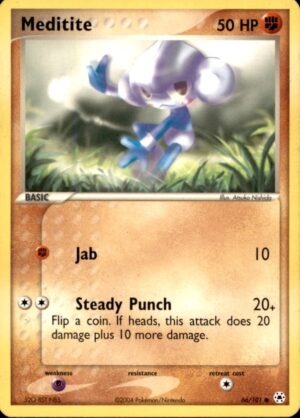 Pokemon Hidden Legends Meditite 66/101 COMMON LP