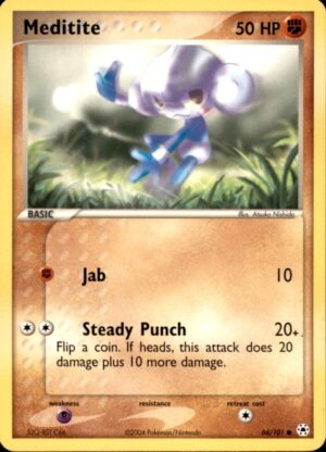 Pokemon Hidden Legends Meditite 66/101 COMMON LP
