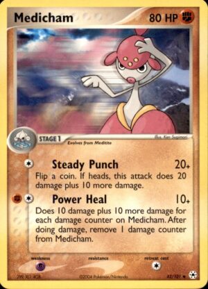 Pokemon Hidden Legends Medicham 42/101 UNCOMMON LP