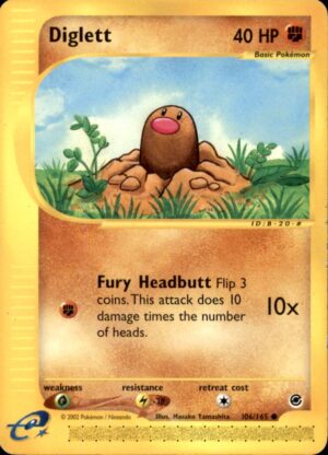 Pokemon Expedition Base Set Diglett 106/165 COMMON LP
