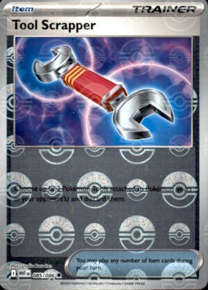 Pokemon White Flare Tool Scrapper (Poke Ball Pattern) 085/086 HOLO UNCOMMON NM