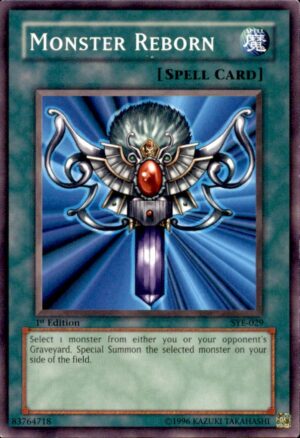 Yu-Gi-Oh Starter Deck: Yugi Evolution Monster Reborn SYE-029 1ST EDITION LP