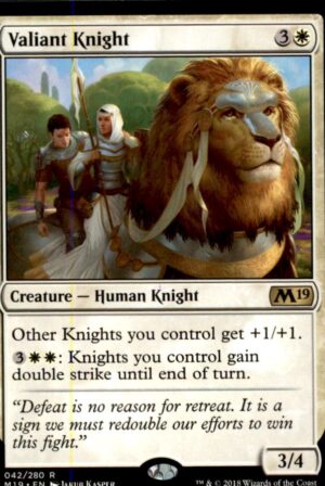 Magic: The Gathering Core Set 2019 Valiant Knight 42 RARE LP