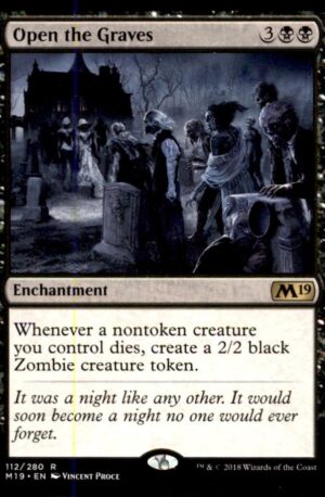 Magic: The Gathering Core Set 2019 Open the Graves 112 RARE LP