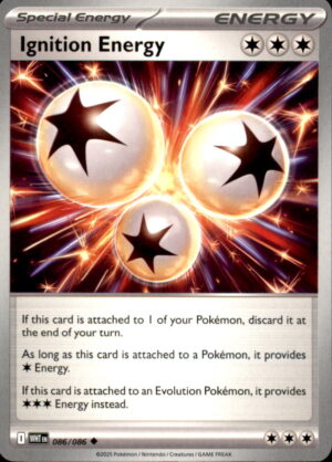 Pokemon Prize Pack Series Cards Ignition Energy 086/086 UNCOMMON NM