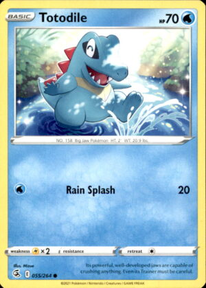 Pokemon Fusion Strike Totodile 055/264 COMMON NM