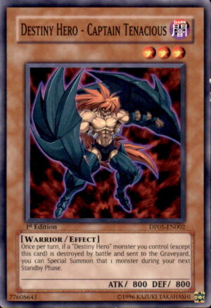 Yu-Gi-Oh Duelist Pack 5: Destiny Hero - Captain Tenacious DP05-EN002 1ST LP