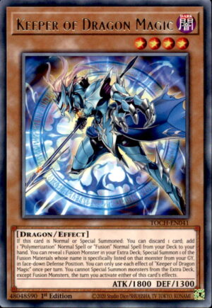 Yu-Gi-Oh Toon Chaos Keeper of Dragon Magic TOCH-EN041 RARE 1ST EDITION LP