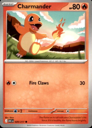 Pokemon Ascended Heroes Charmander 020/217 COMMON NM
