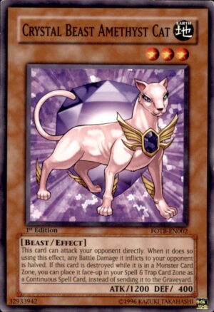 Yu-Gi-Oh Force of the Breaker Crystal Beast Amethyst Cat FOTB-EN002 1ST ED LP