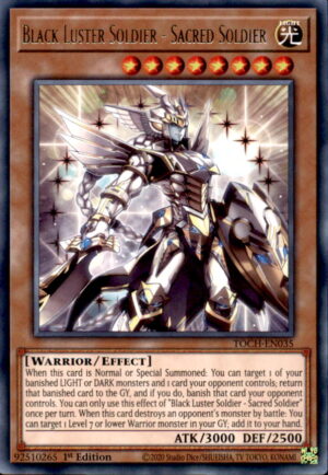 Yu-Gi-Oh Toon Chaos Black Luster Soldier - Sacred Soldier TOCH-EN035 1ST LP