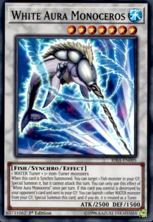 Yu-Gi-Oh Rising Rampage White Aura Monoceros RIRA-EN095 1ST EDITION LP
