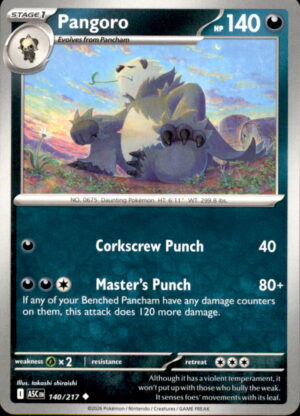Pokemon Ascended Heroes Pangoro 140/217 UNCOMMON NM