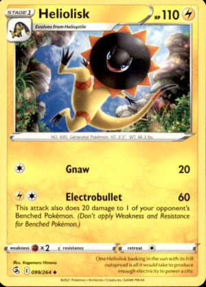 Pokemon Fusion Strike Heliolisk 099/264 UNCOMMON NM