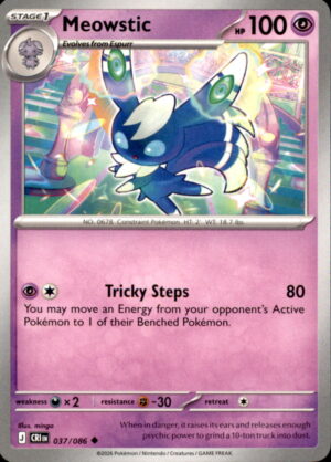 Pokemon Chaos Rising Meowstic 037/086 UNCOMMON NM